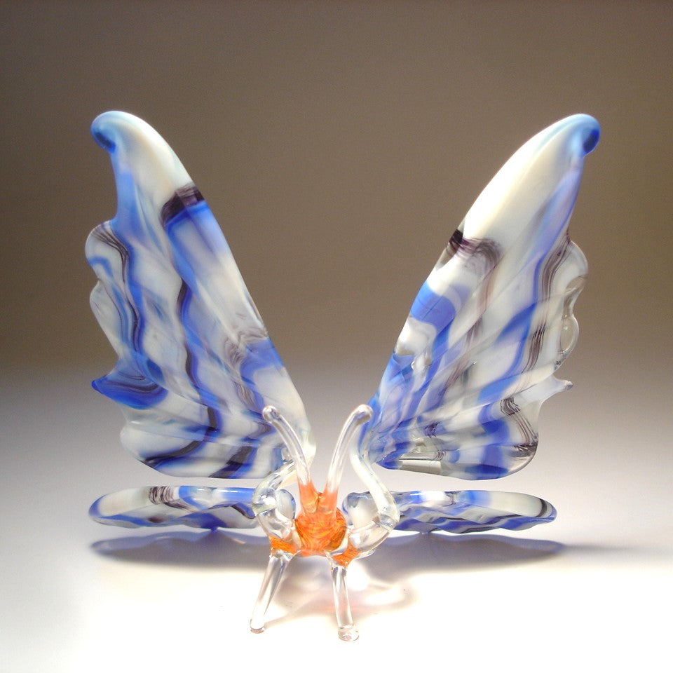 Back view of the glass butterfly