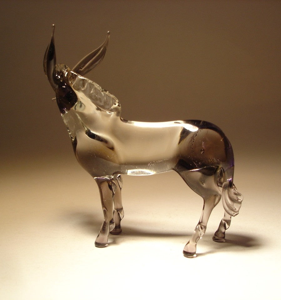 Glass Donkey Figurine