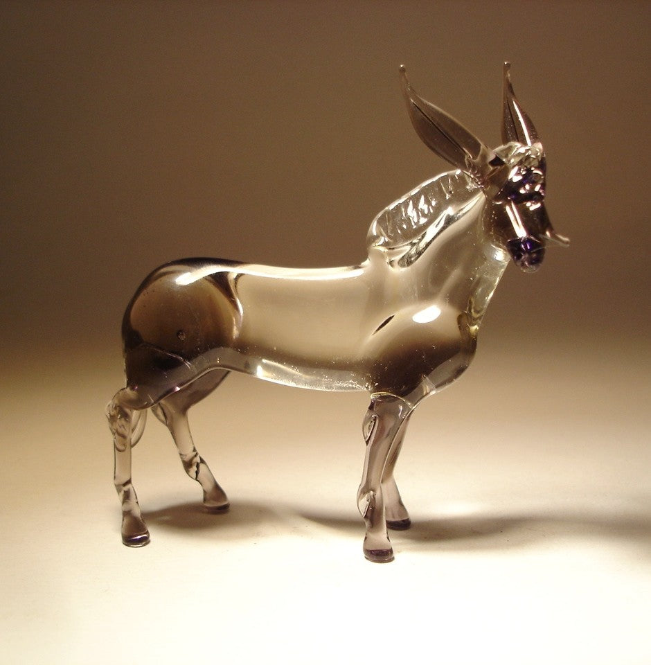 Glass Donkey Figurine