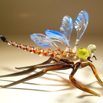 Glass Insect Figurines - Unique Nature Gifts - Glass Lilies