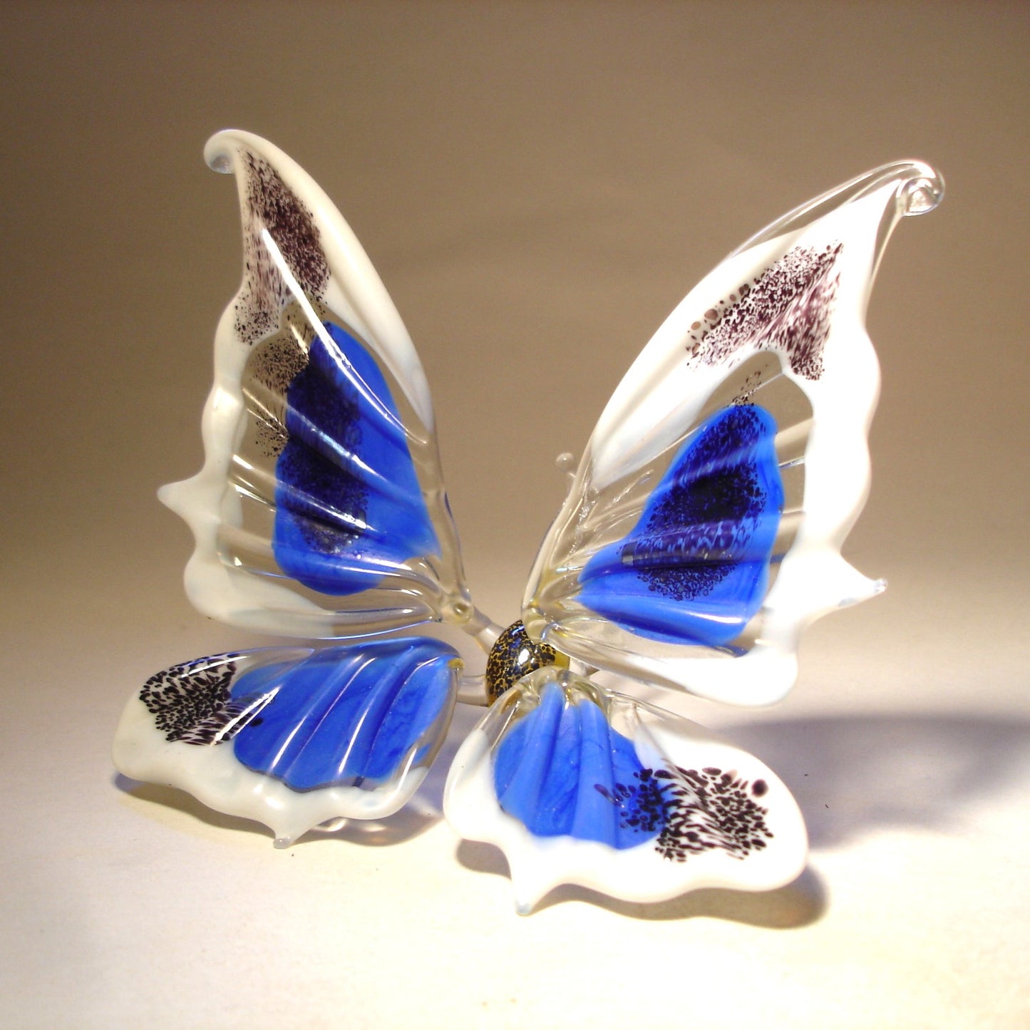 Blue Glass Butterfly Figurine