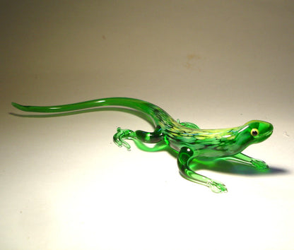 Green Glass Lizard Figurine