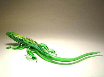 Green Glass Lizard Figurine