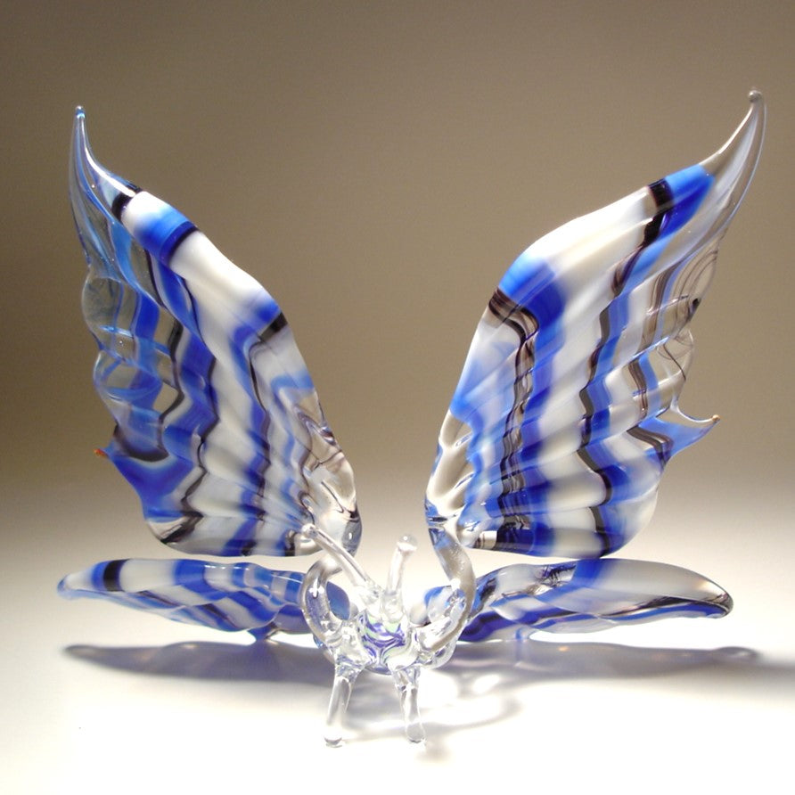 Back view of the glass butterfly