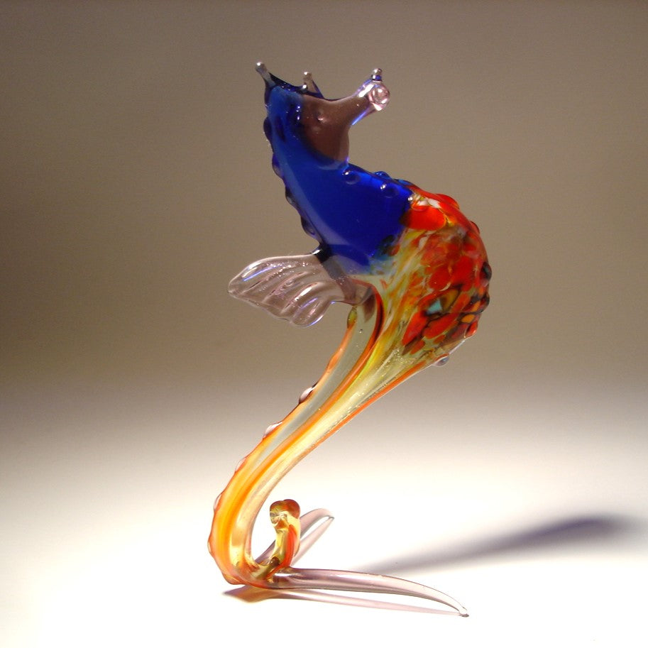 Handmade glass seahorse figurine