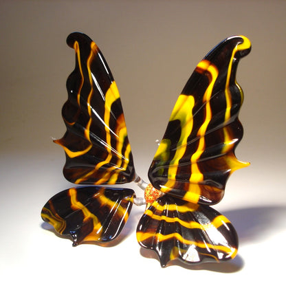 Side view of the striped glass butterfly