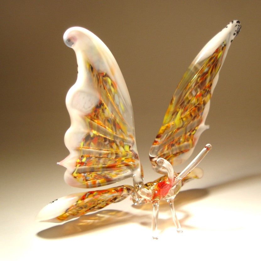 ack side of a handmade glass butterfly