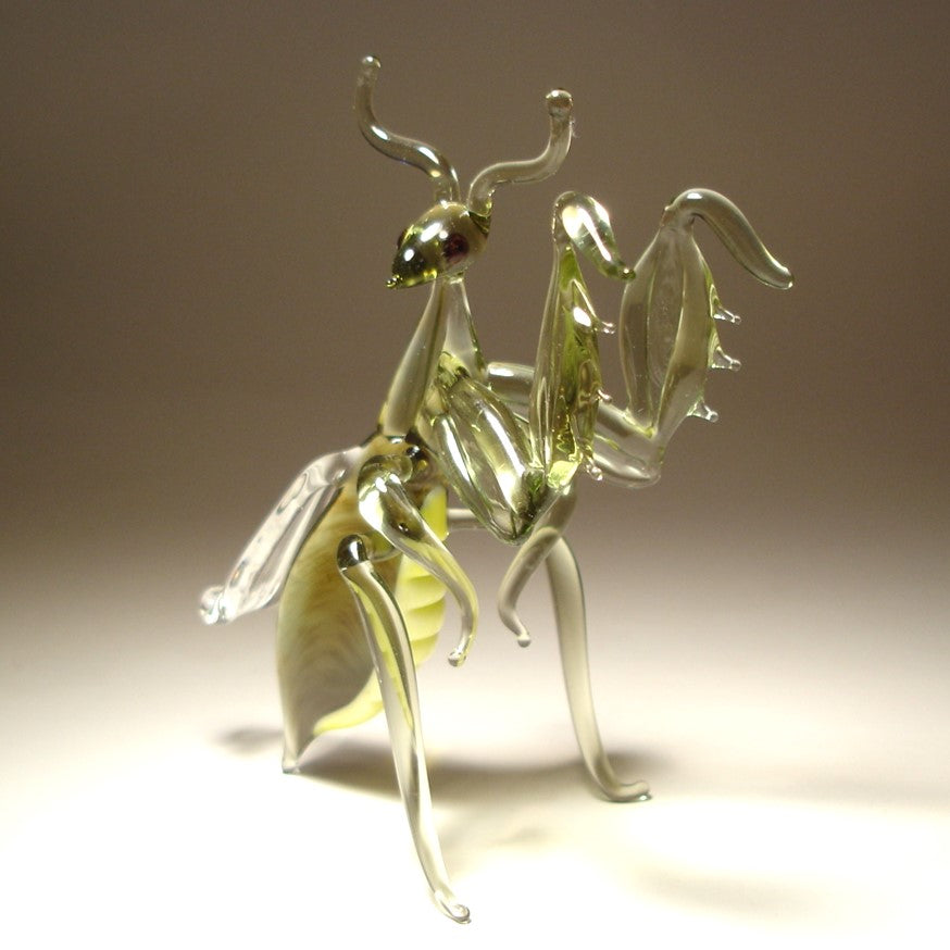 Side view of Glass Mantis figurine