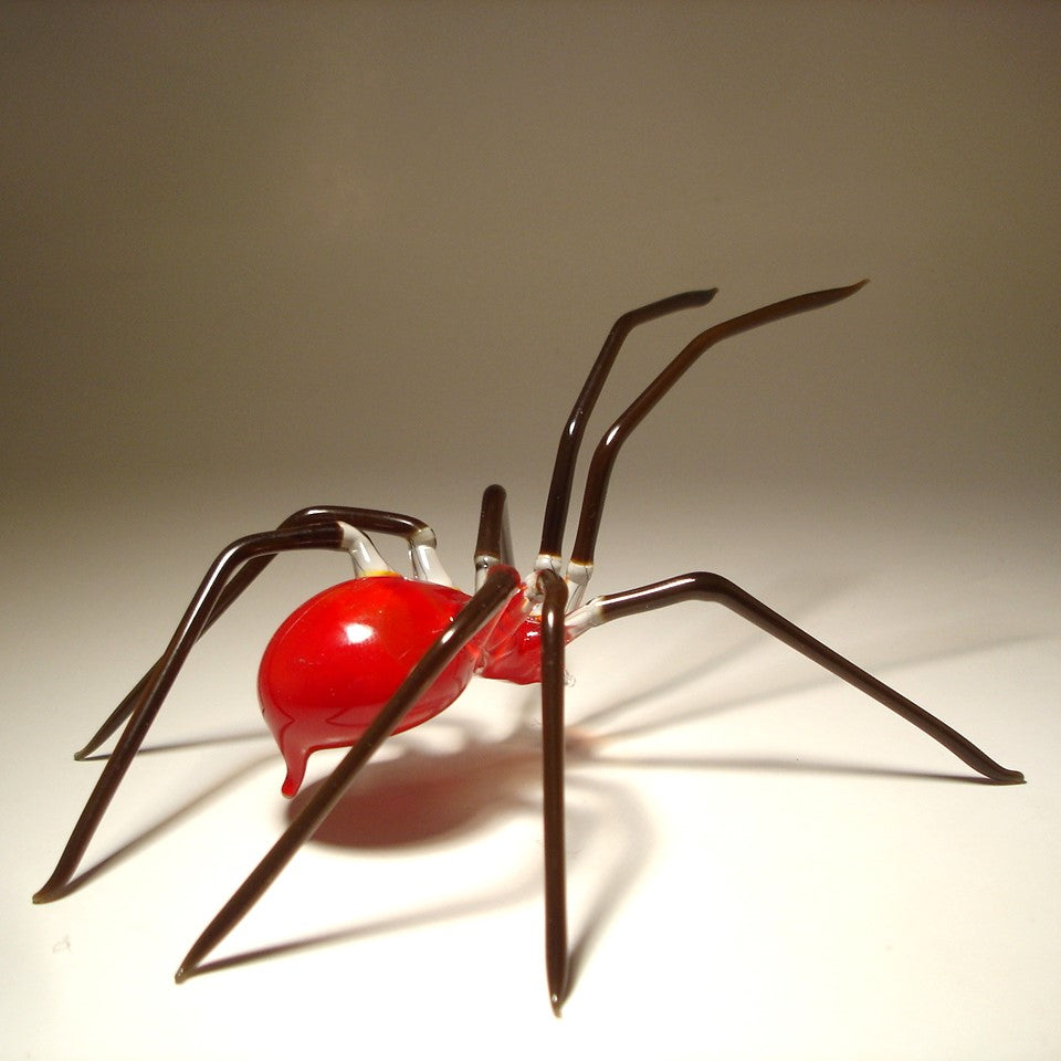 Red Glass Spider Figurine