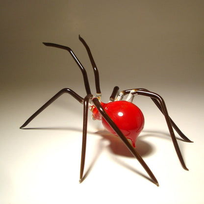 Red Glass Spider Figurine