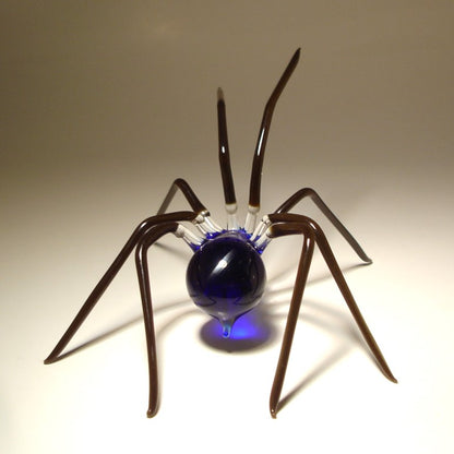 Blue Glass Spider Figurine