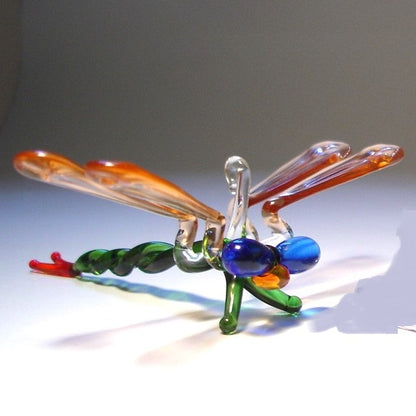 Glass Dragonfly Figurine Ornament