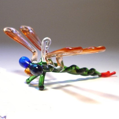 Glass Dragonfly Figurine Ornament