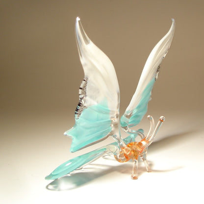 Backside view of the glass butterfly.
