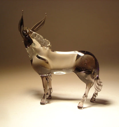 Glass Donkey Figurine