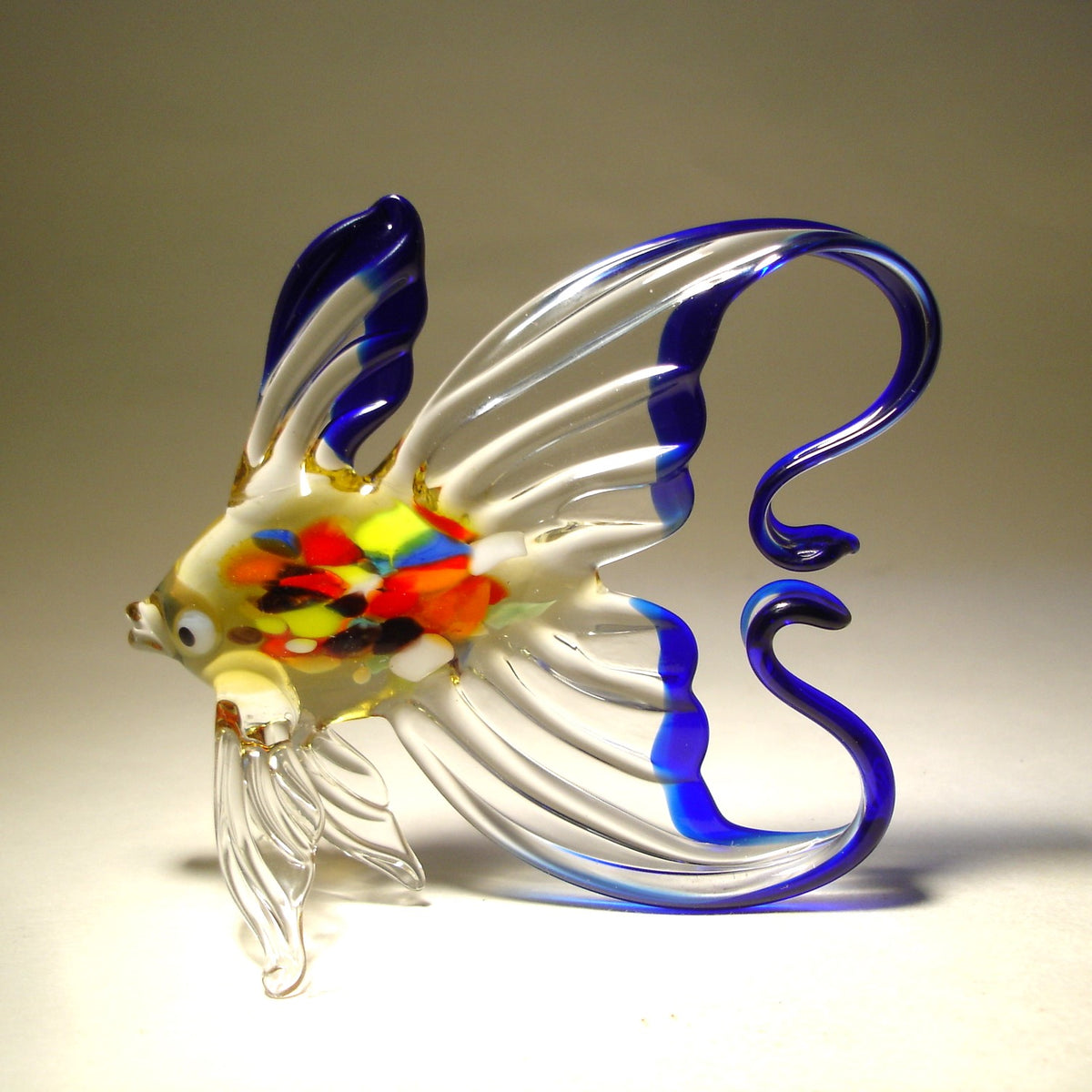 Blue Exotic Glass Fish - Vibrant Aquatic Art & Ocean Lover Gift – Glass ...